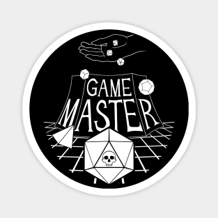 Game Master Skull - White Design Magnet